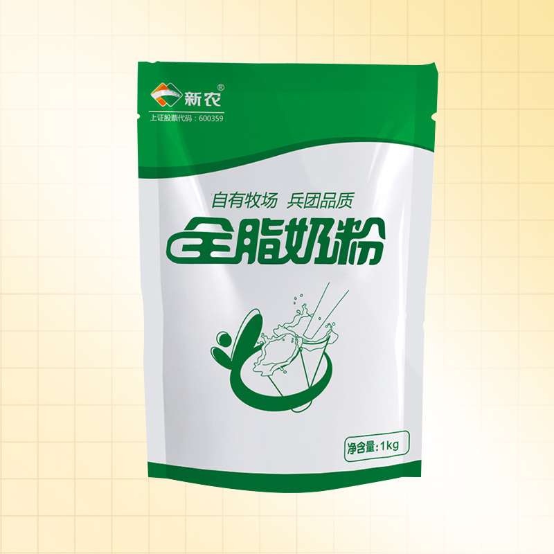 新疆新农奶粉0添加剂学生成人中老年奶粉全脂纯牛奶粉1KG/袋装