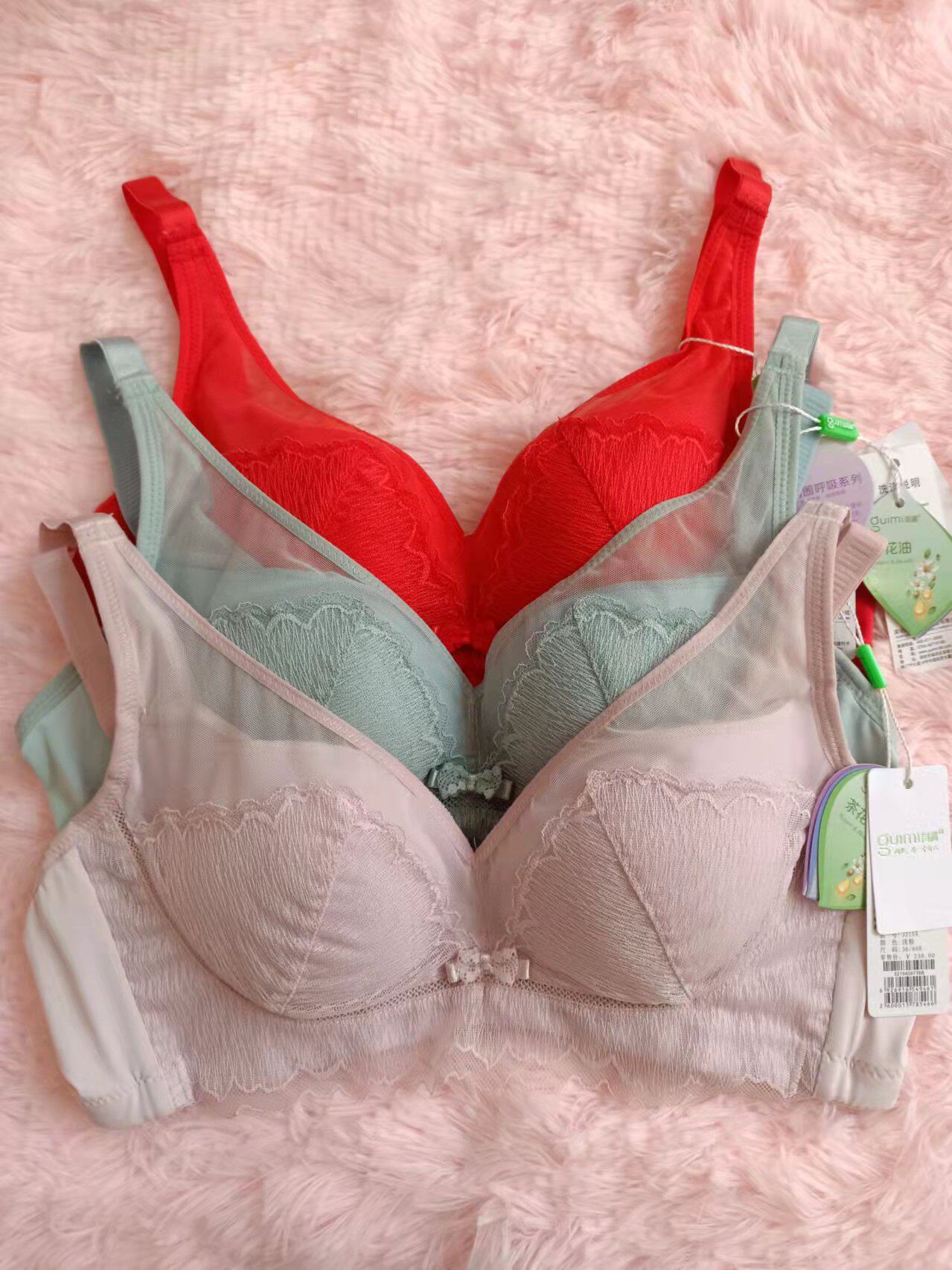 薄款女文胸大胸显小性感柔软舒适无钢圈聚拢收副乳闺秘内衣32154