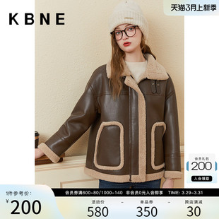 皮衣外套女仿皮草皮毛一体kbne2023秋冬新款爆款今年流行机车服