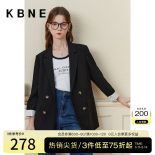 西装外套女春秋女神范上衣kbne2024春季新款小个子今年流行小西服