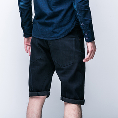 捭和（BAI-HE DENIM）RE-3D 1/2 SHORTS海盗蓝 3D弯刀立裁 短裤