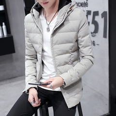 冬季男士棉衣修身款韩版青年短款连帽外套潮冬装学生加厚棉服男装