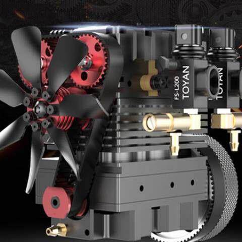 议价拓阳toyan fs-l200 模型发动机 双缸四冲程甲醇引擎 微型长行