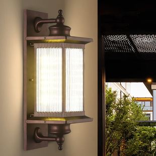 太阳能户外壁灯新中式别墅庭院花园防水室外灯现代简约农村外墙灯