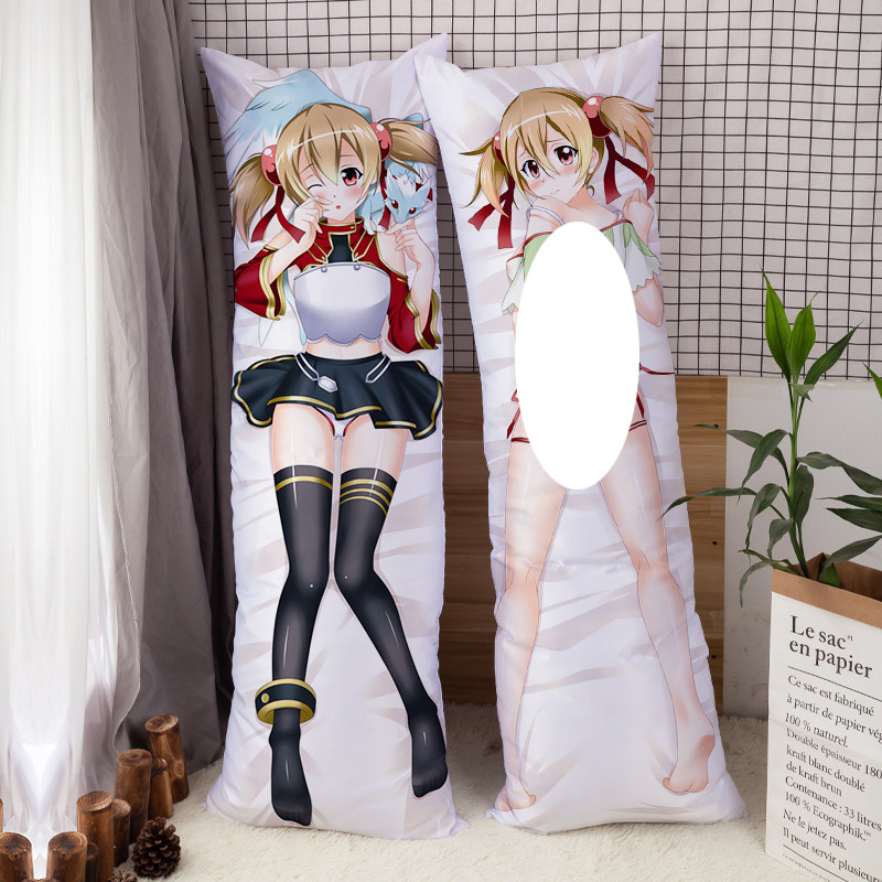 动漫周边宅男定做二次元刀剑神域西莉卡绅士h等身抱枕来图定制diy