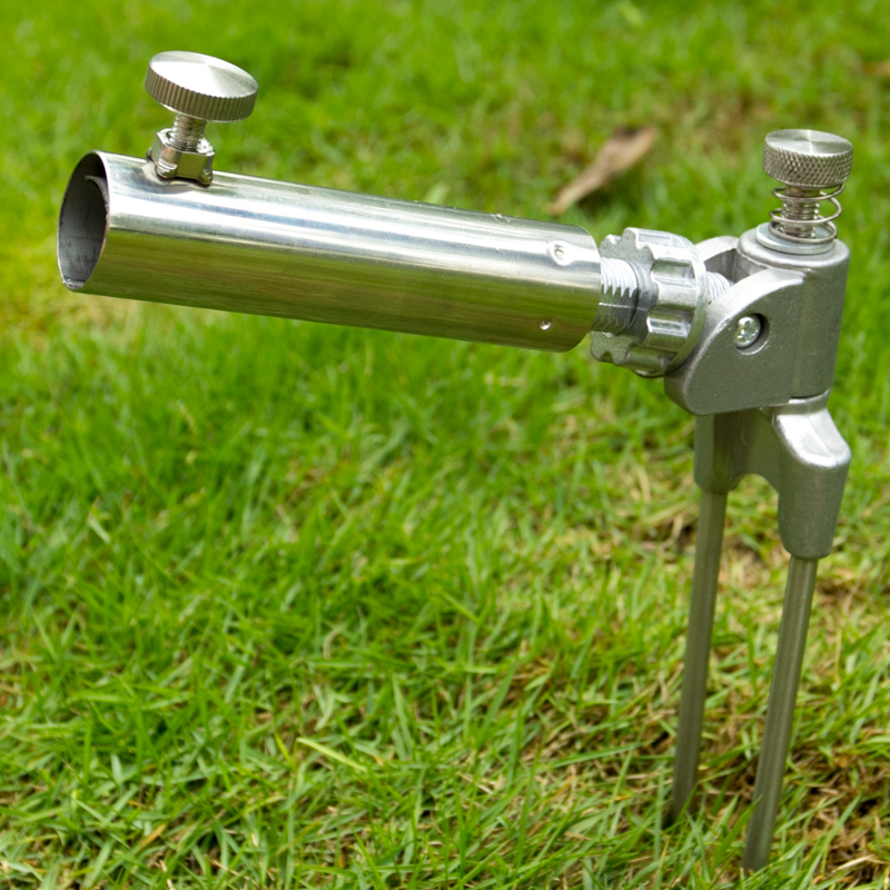 通用_小猫渔具不锈钢万向鱼竿支架地插碳素炮台架杆插地座通用钓鱼地