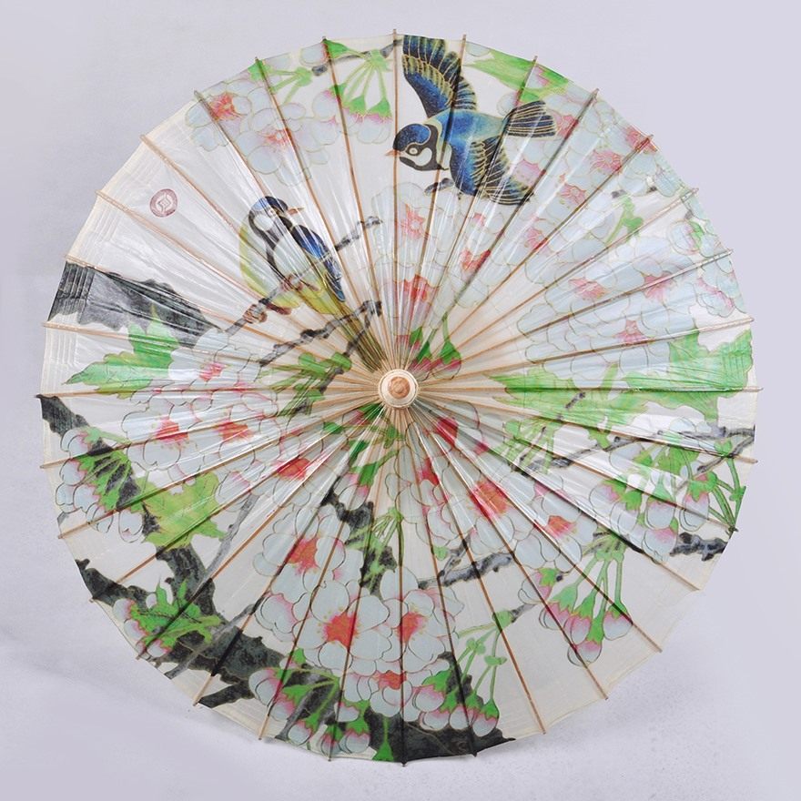 喜上眉梢 全竹木油纸伞 非遗手工技艺 u25