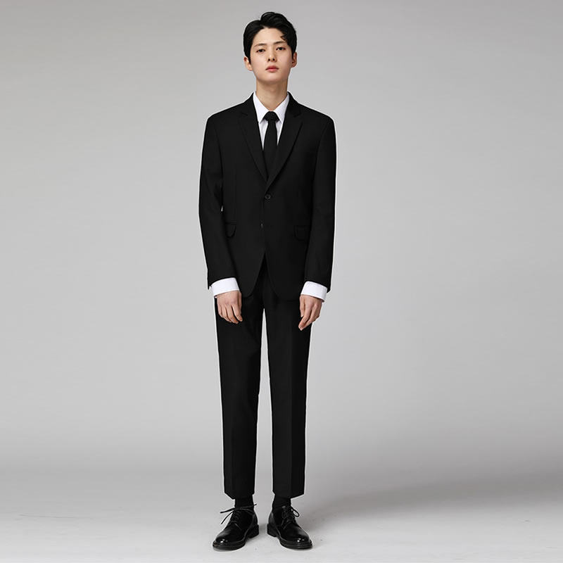 网红西装男套装条纹休闲潮流英伦风修身韩版正装发型师职业装上班