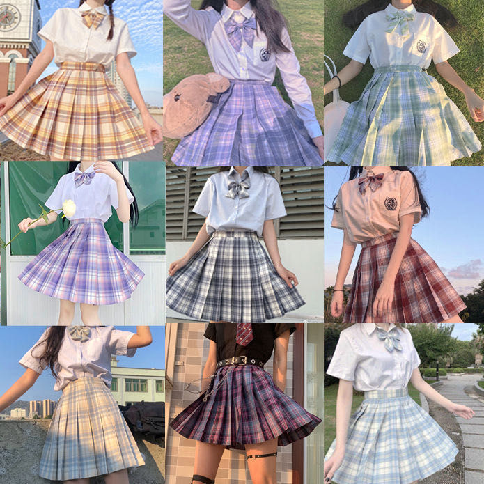 日系合集正统jk格裙中牌同厂正版jk制服温柔一刀水手服百褶裙学院