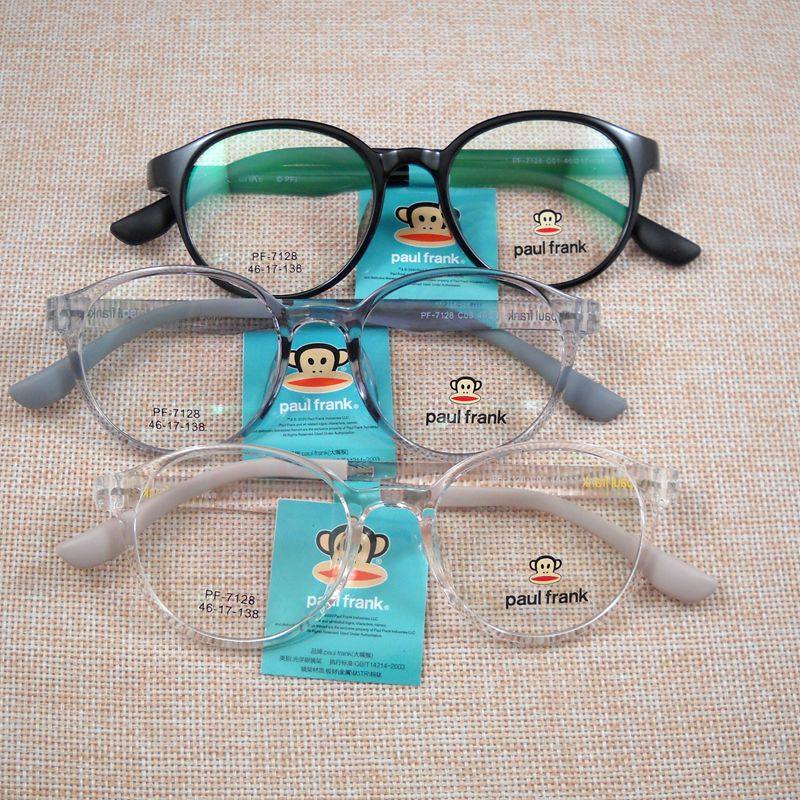折)大嘴猴paul frank镜架男女儿童学生镜框圆形近视镜pf-7128—眼镜架