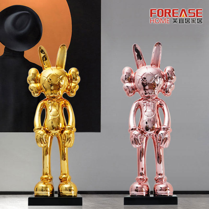 芙宜居暴力熊大客厅卡通公仔雕塑样板房间装饰品网红大型落地摆件