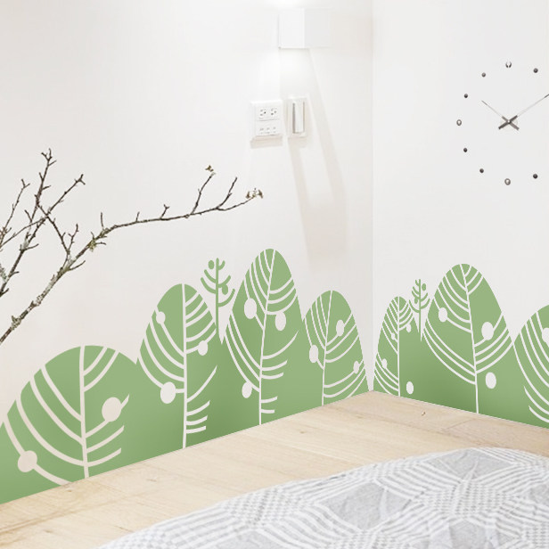 墙贴画墙壁贴纸绿色植物树枝_墙贴画墙壁贴纸绿色植物树枝折扣优惠券