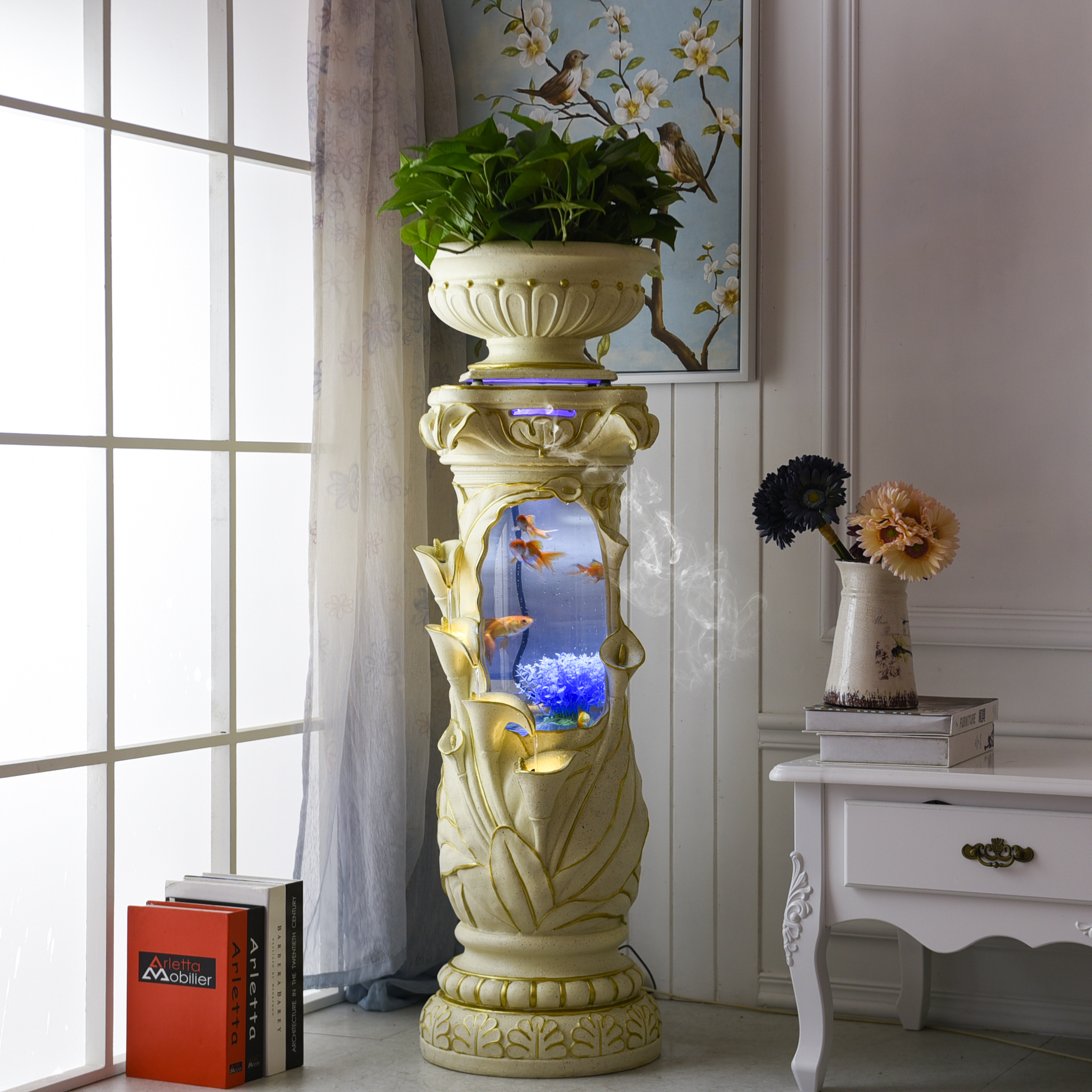 European fountain Water filter A new house a living room originality ornament Aquarium Waterfront Feng Shui round Decoration Housewarming giftin the Home accessories , Decoration category - from Buy2taobao.com to provide professional Taobao agent buy service