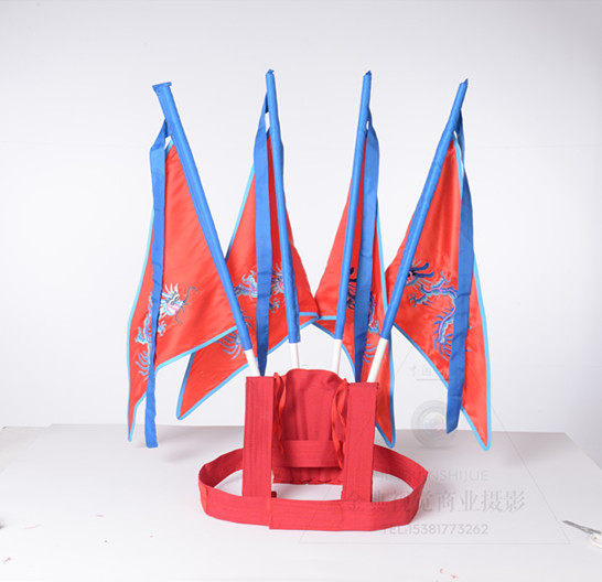 京剧戏曲旗刺绣靠旗靠兜大靠三角旗舞台演出道具靠旗木兰旗鼓旗包