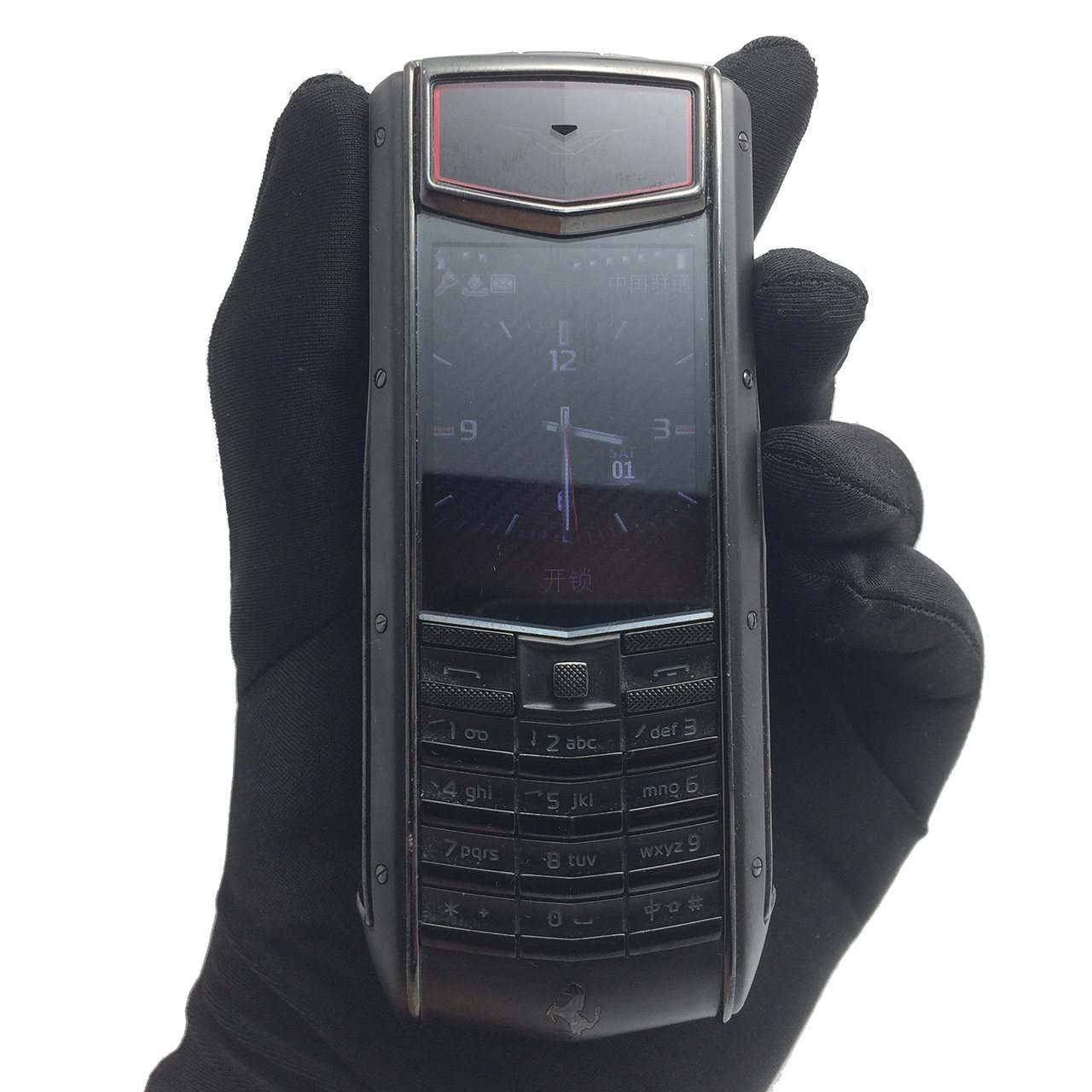 【中古8.5新】vertu/威图 法拉利限量签名版碳金属手机