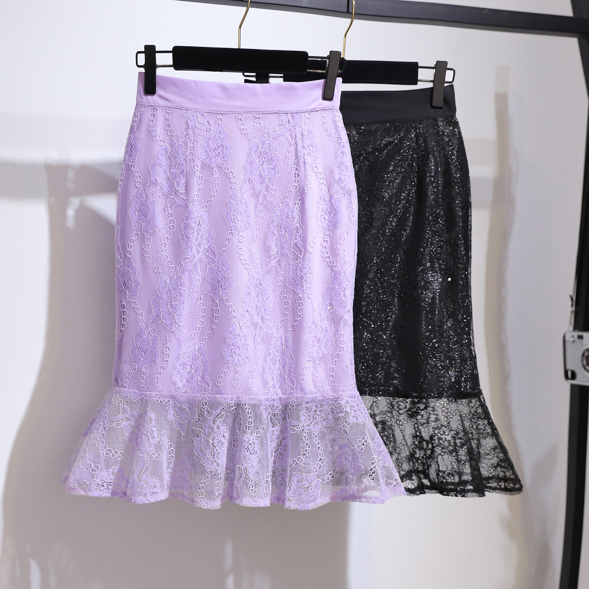 蕾丝裙鱼尾裙半身中长款优惠券爱比价妈妈