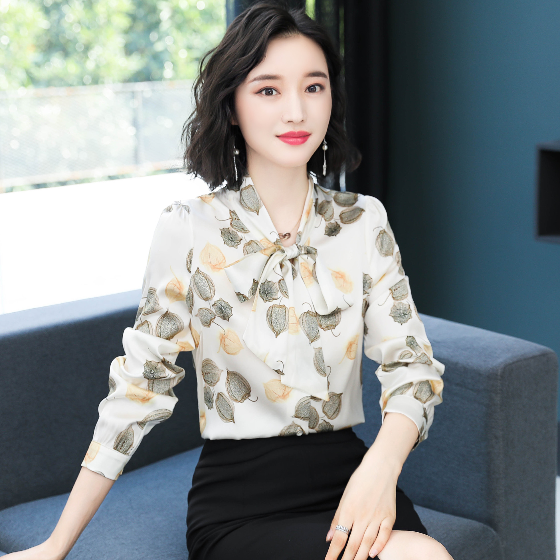 杭州真丝衬衫女长袖2020年秋季新