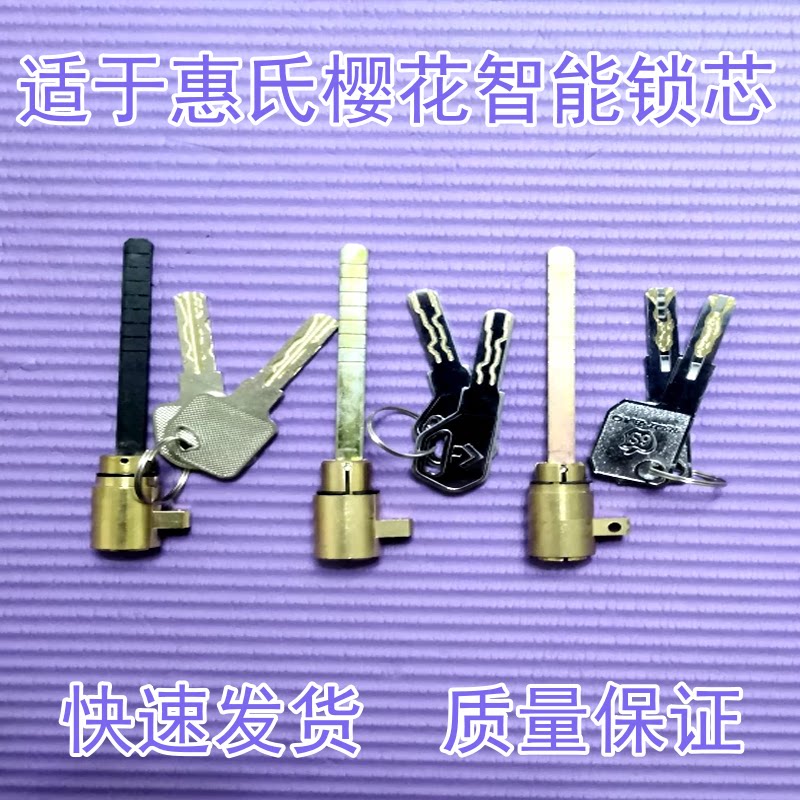 适用惠氏樱花指纹密码锁芯家用防盗门电子门锁纯铜配c级智能钥匙