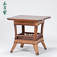 长青堂 中式餐桌实木方桌藤编桌子家用小户型饭桌茶桌4人吃饭桌子