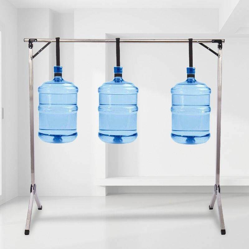 阳台晾衣架不锈钢圆管伸缩折叠落地加厚室内外晒衣杆衣架子晒被子