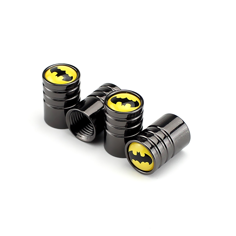 个性蝙蝠侠改装金属钛黑汽车轮胎气门