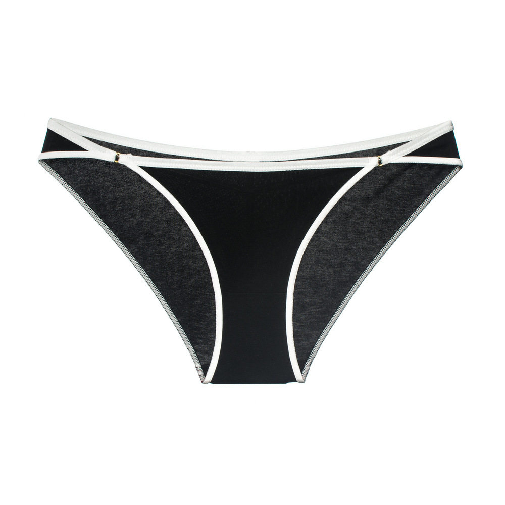 新品 木丹小花 细带棉三角裤女士内裤透气高开叉少女内裤f002