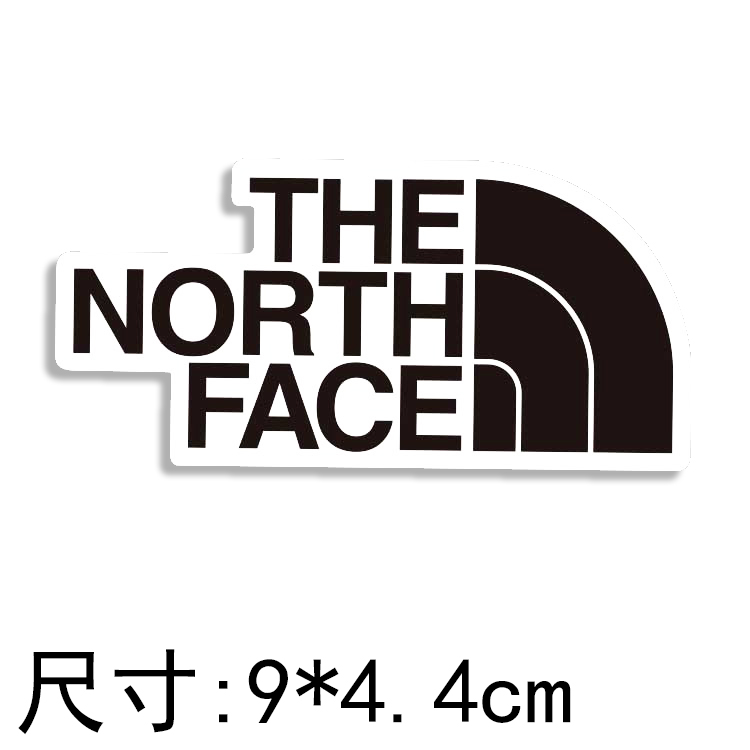 the north face黑北面贴纸北脸潮牌行李箱手机壳吉他