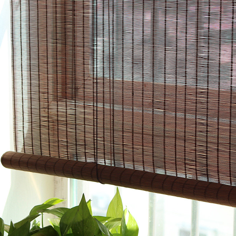 中式定制高档细竹子帘竹帘窗帘竹子帘卷帘茶楼窗帘成品隔断升降帘