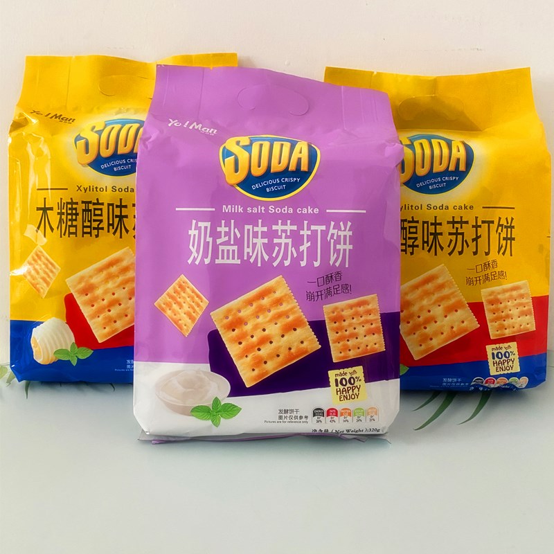 超友味苏打饼干320g整袋无糖奶盐