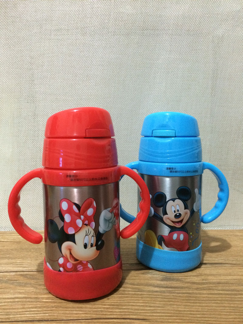 Children mug children vacuum Mickey Water cup Handle Straw cup Stainless steel heat preservation vacuumin the Tableware , Cup/Cups/Kettle , Mug category - from Buy2taobao.com to provide professional Taobao agent buy service