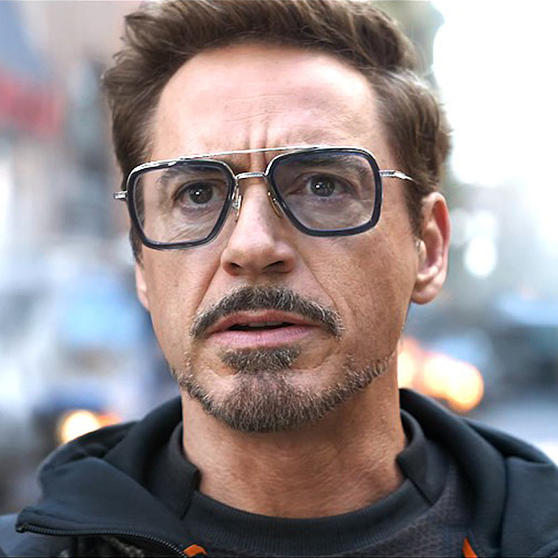 钢铁侠眼镜男潮变色眼镜框防蓝光护目镜看手机防辐射电脑镜平光镜