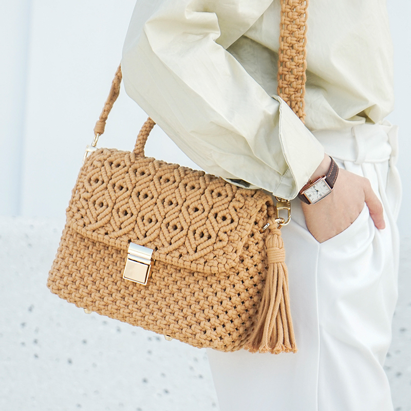 闲惠居家松妍手工编织包包diy材料包自制手工包送闺蜜