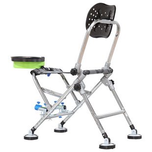 钓鱼椅子折叠新型新款多功能便携简易坐椅凳子不锈钢全地形小钓椅