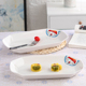 2只装陶瓷特价家用超大号长方形鱼盘 蒸烤水果菜鱼盘子微波炉餐具