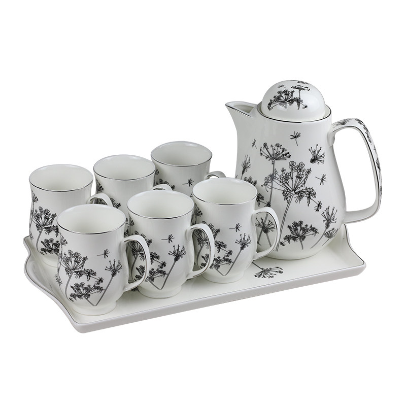 陶瓷茶具 8件套组 茶盘茶壶茶杯 整套茶具 工艺茶具 健康环保茶艺