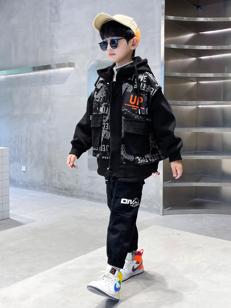 男童春秋装外套2021新款帅气男孩中大儿童装加厚衣服韩版上衣潮童