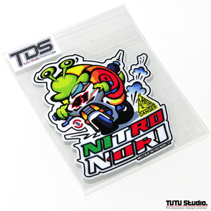 tutu图图车贴 arai 41芳贺蜗牛头盔卡通贴纸 摩托车装饰反光贴花