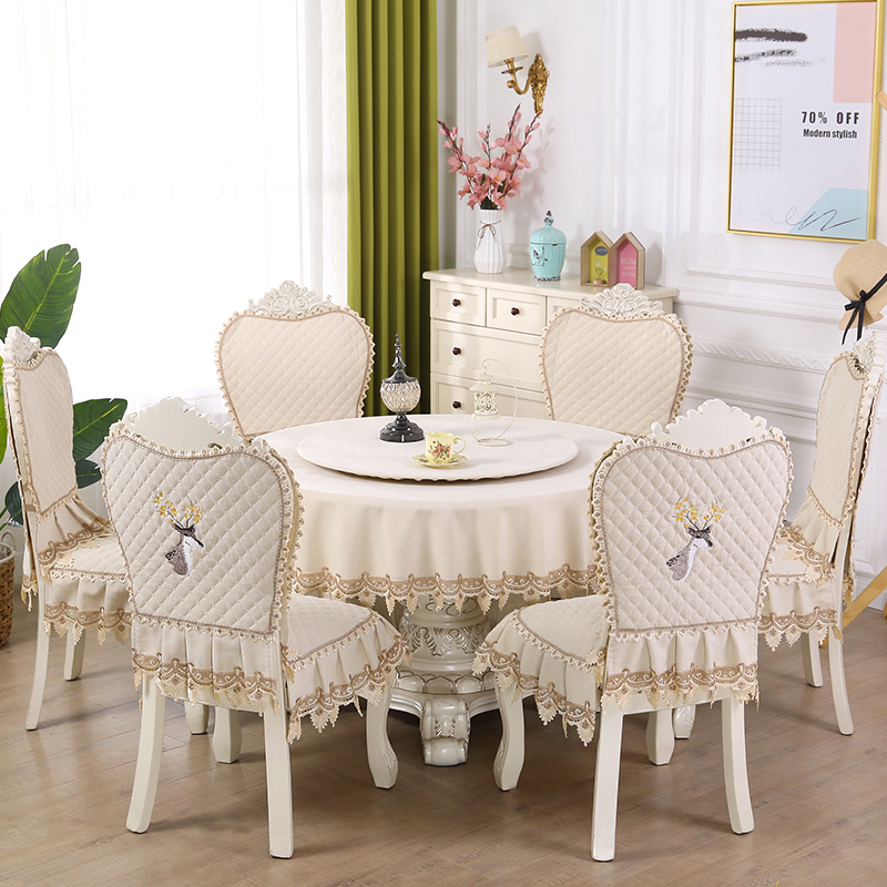 家用简约椅子套餐桌布椅套长方形茶几布坐垫靠垫欧式餐椅垫套装