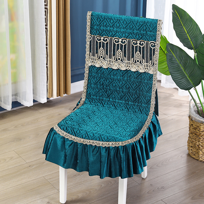 欧式餐椅套套装坐垫靠背一体家用现代简约布艺连体椅套木椅专用套