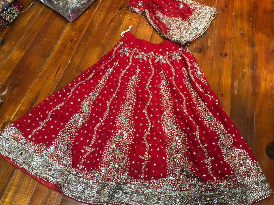 印度精品刺绣双层大摆安娜连衣裙舞台表演出服纱丽女装卡塔克新款