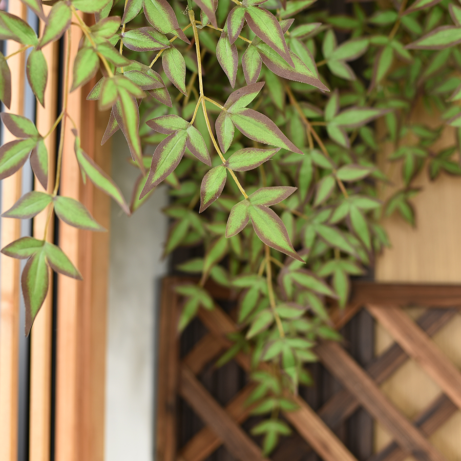 仿真植物南天竹橄榄叶壁挂吊顶挂墙假绿植藤条蔓垂吊暖气管道装饰