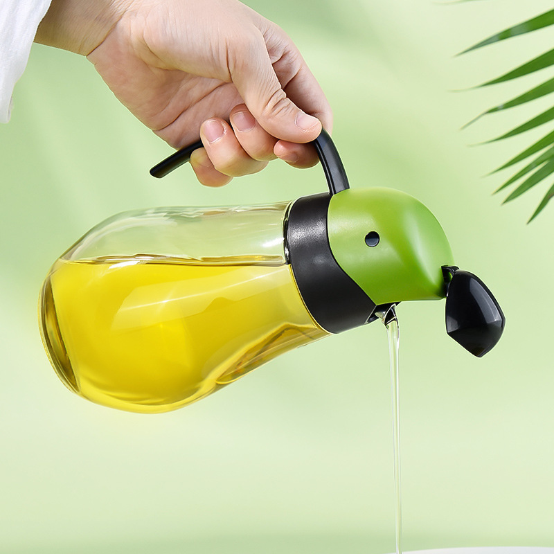 家用自动开合防漏油瓶厨房大容量玻璃调料罐油壶调料瓶酱油醋瓶