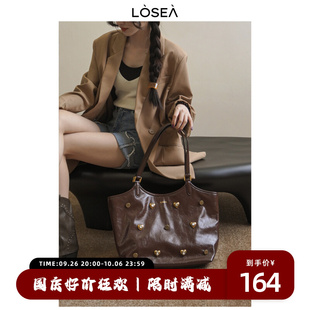 LOSEA原创【自在周末】大容量托特包包女2023新款手提单肩腋下包