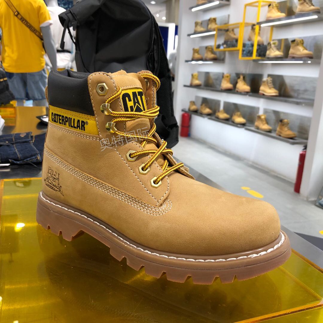cat工装靴正品_cat卡特男鞋经典大黄靴高帮马丁靴固特异潮流工装鞋