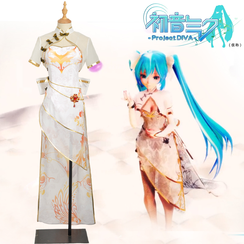 炫漫 现货 Vocaloid TDA 初音Miku cos服 金丝雀 旗袍Cosplay女装