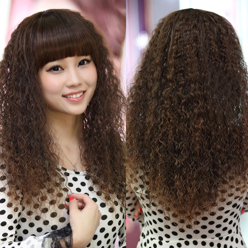 假发女长发全头套式玉米烫长卷发羊毛卷假发套圆脸自然大波浪泡面