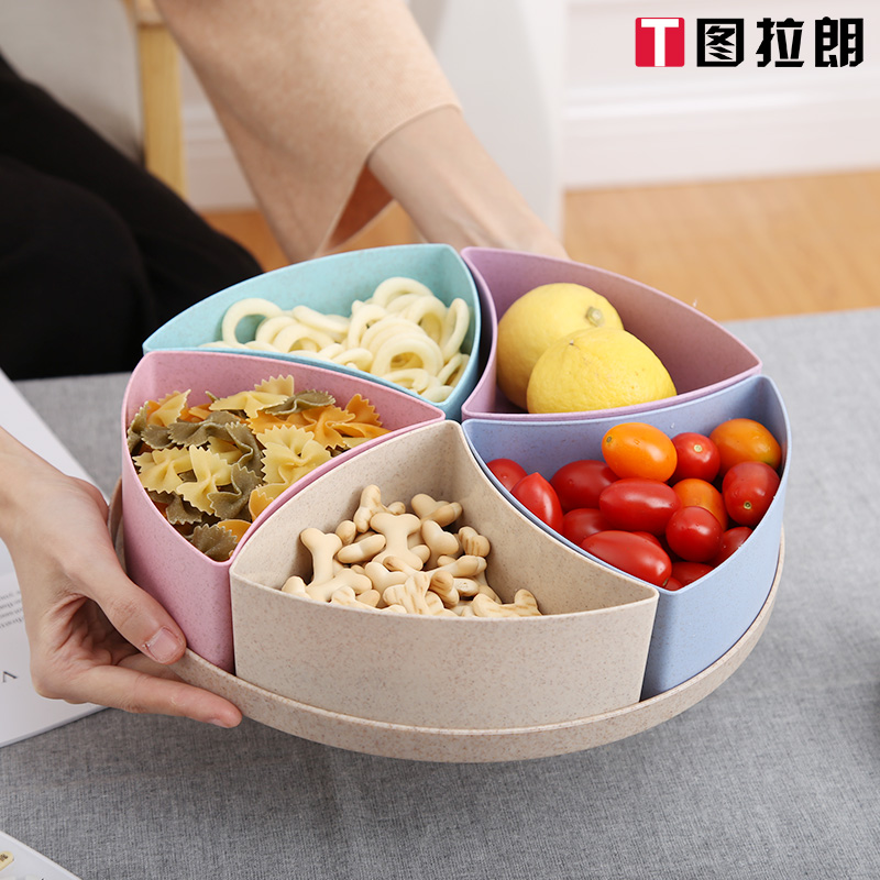 capacity originality Chinese New Year Dried fruit tray household a living room Fruit plate With cover Candy Plastic Oval trayin the Tableware , Tableware , Fruit bowl/Fruit plate/Hamper category - from Buy2taobao.com to provide professional Taobao agent buy service