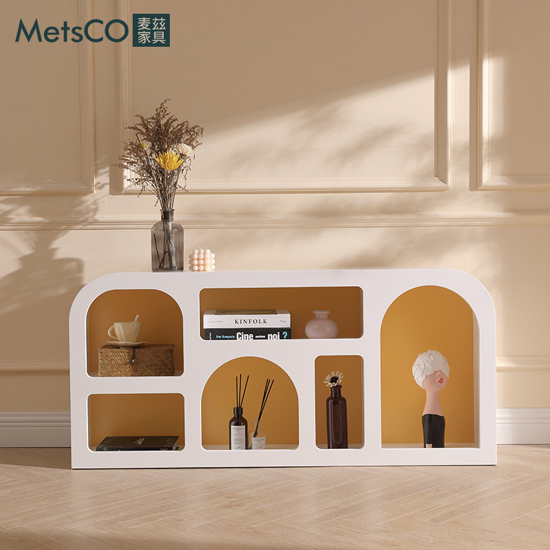 metsco麦兹北欧艺术置物柜收纳柜异形柜子客厅书架个性拱形储物柜