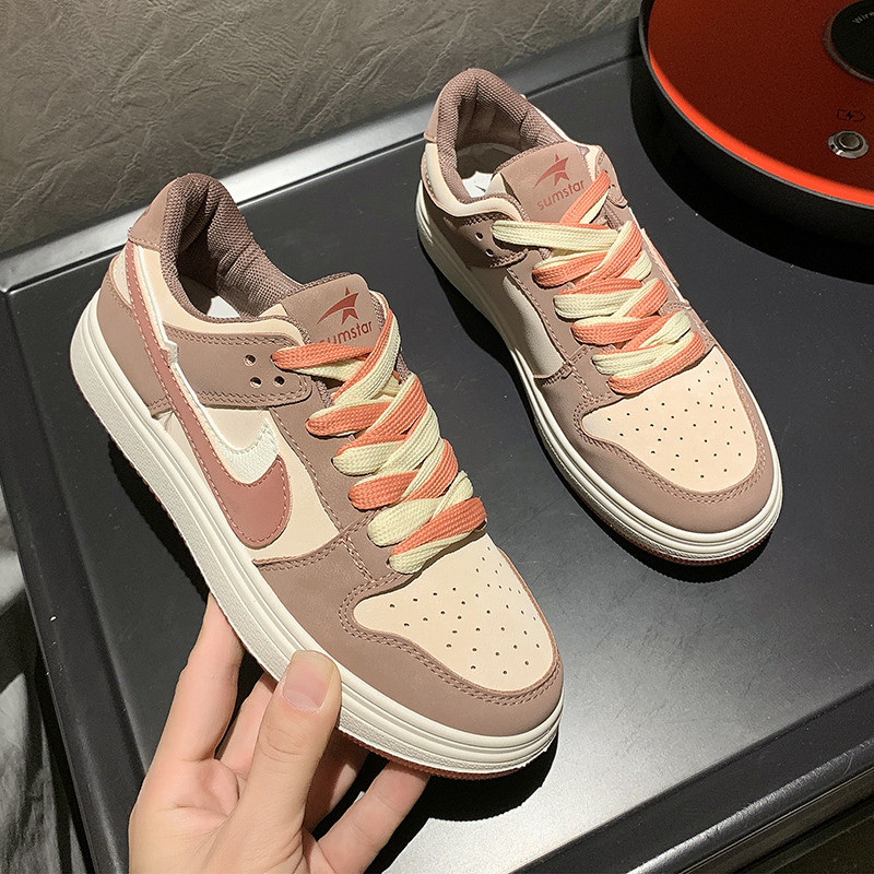 回力aj1女鞋红色低帮休闲鞋2021春秋新款ins潮港风时尚运动鞋板鞋