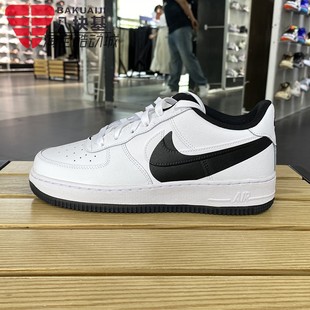 Nike耐克大童女鞋2024夏款AF1空军一号小白鞋双钩板鞋 FQ4118-100